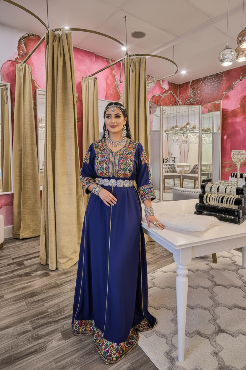 Femme en robe kabyle - La Perle Rose